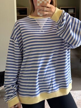 Free People striped crewneck